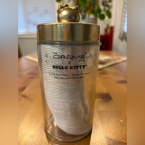 the CREME shop Hello Kitty Cotton pads in glass jar - Picture 2 of 3